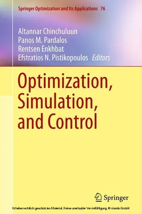 Chinchuluun / Pardalos / Enkhbat | Optimization, Simulation, and Control | E-Book | sack.de