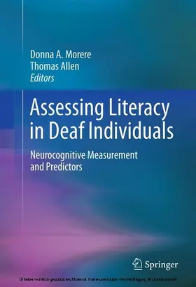 Morere / Allen |  Assessing Literacy in Deaf Individuals | eBook | Sack Fachmedien