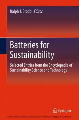 Brodd | Batteries for Sustainability | E-Book | www.sack.de