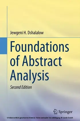 Dshalalow | Foundations of Abstract Analysis | E-Book | sack.de