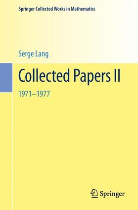 Lang |  Collected Papers II | Buch |  Sack Fachmedien