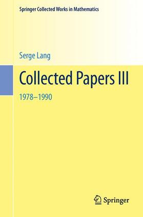 Lang |  Collected Papers III | Buch |  Sack Fachmedien