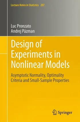 Pázman / Pronzato |  Design of Experiments in Nonlinear Models | Buch |  Sack Fachmedien