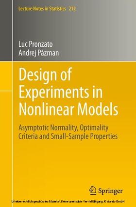 Pronzato / Pázman |  Design of Experiments in Nonlinear Models | eBook | Sack Fachmedien