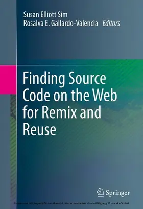 Sim / Gallardo-Valencia |  Finding Source Code on the Web for Remix and Reuse | eBook | Sack Fachmedien