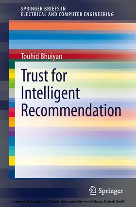 Bhuiyan | Trust for Intelligent Recommendation | E-Book | www.sack.de