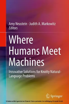 Neustein / Markowitz | Where Humans Meet Machines | E-Book | sack.de