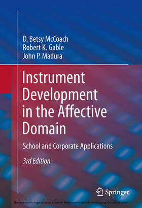 McCoach / Gable / Madura | Instrument Development in the Affective Domain | E-Book | sack.de