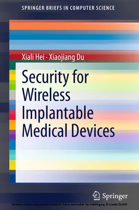 Hei / Du | Security for Wireless Implantable Medical Devices | E-Book | www.sack.de