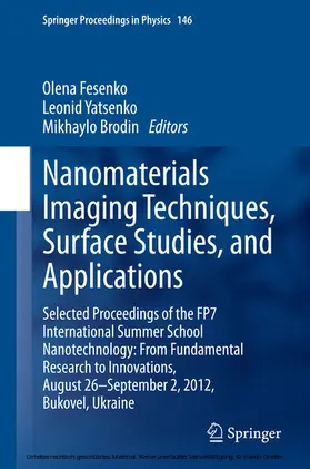 Fesenko / Yatsenko / Brodin |  Nanomaterials Imaging Techniques, Surface Studies, and Applications | eBook | Sack Fachmedien