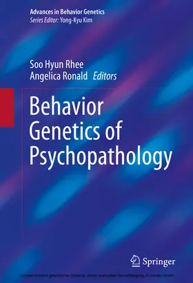 Rhee / Ronald |  Behavior Genetics of Psychopathology | eBook | Sack Fachmedien