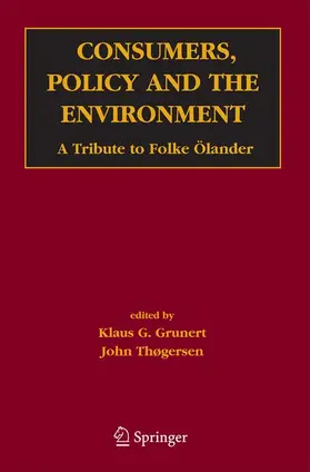 Thøgersen / Grunert |  Consumers, Policy and the Environment | Buch |  Sack Fachmedien