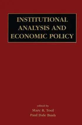 Tool / Bush | Institutional Analysis and Economic Policy | E-Book | www.sack.de