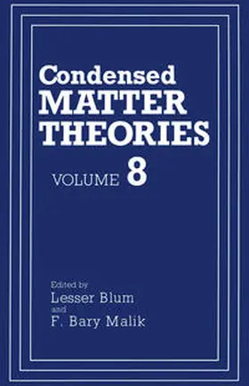 Blum / Malik |  Condensed Matter Theories | eBook | Sack Fachmedien