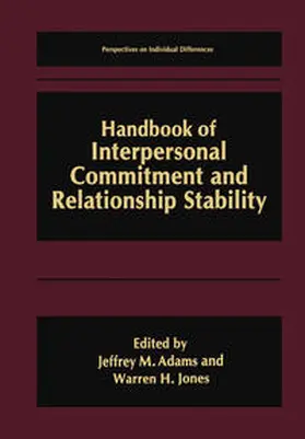 Adams / Jones | Handbook of Interpersonal Commitment and Relationship Stability | E-Book | sack.de