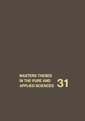 Shafer |  Masters Theses in the Pure and Applied Sciences | Buch |  Sack Fachmedien