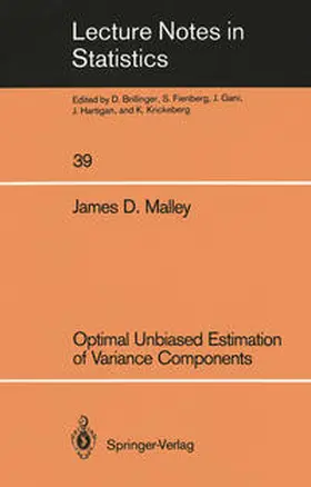 Malley |  Optimal Unbiased Estimation of Variance Components | eBook | Sack Fachmedien