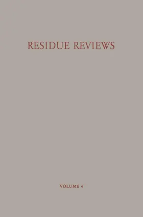 Gunther |  Residue Reviews / Rückstands-Berichte | Buch |  Sack Fachmedien