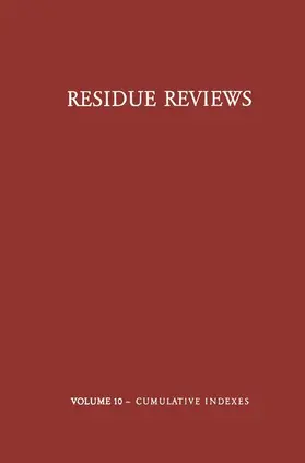 Gunther |  Residue Reviews / Rückstands-Berichte | Buch |  Sack Fachmedien