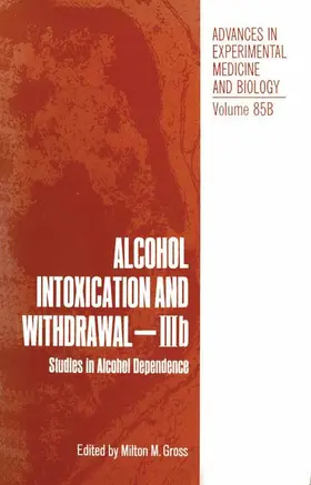 Gross |  Alcohol Intoxication and Withdrawal - IIIb | Buch |  Sack Fachmedien
