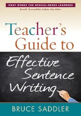 Saddler |  Teacher's Guide to Effective Sentence Writing | eBook | Sack Fachmedien