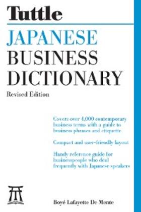 De Mente |  Tuttle Japanese Business Dictionary Revised Edition | eBook | Sack Fachmedien