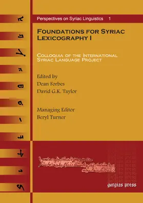 Forbes / Taylor |  Foundations for Syriac Lexicography I | eBook | Sack Fachmedien