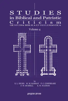 Driver / Cheyne / Sanday |  Studies in Biblical and Patristic Criticism | eBook | Sack Fachmedien