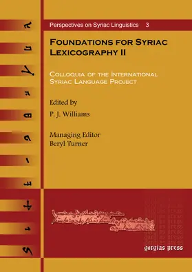 Williams |  Foundations for Syriac Lexicography II | eBook | Sack Fachmedien