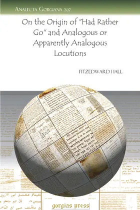 Hall |  On the Origin of "Had Rather Go" and Analogous or Apparently Analogous Locutions | eBook | Sack Fachmedien