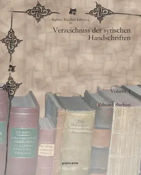 Sachau |  Verzeichniss der syrischen Handschriften | eBook | Sack Fachmedien