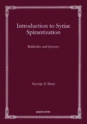 Kiraz |  Introduction to Syriac Spirantization | eBook | Sack Fachmedien