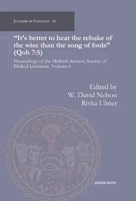 Nelson |  "It’s better to hear the rebuke of the wise than the song of fools" (Qoh 7:5) | eBook | Sack Fachmedien