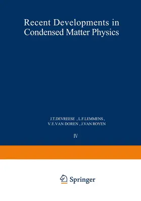 Devreese |  Recent Developments in Condensed Matter Physics | Buch |  Sack Fachmedien