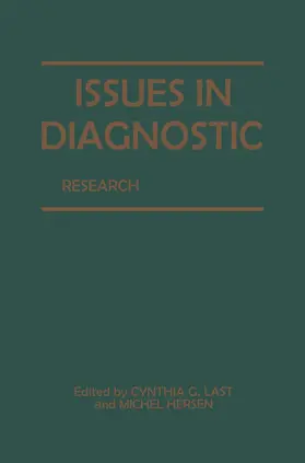 Hersen / Last |  Issues in Diagnostic Research | Buch |  Sack Fachmedien