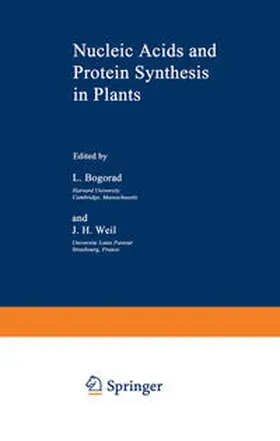 Bogorad |  Nucleic Acids and Protein Synthesis in Plants | eBook | Sack Fachmedien