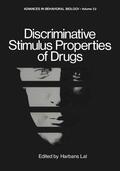Lal |  Discriminative Stimulus Properties of Drugs | Buch |  Sack Fachmedien