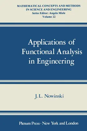 Nowinski |  Applications of Functional Analysis in Engineering | Buch |  Sack Fachmedien