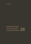 Shafer |  Masters Theses in the Pure and Applied Sciences | Buch |  Sack Fachmedien