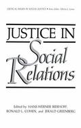 Bierhoff / Greenberg / Cohen |  Justice in Social Relations | Buch |  Sack Fachmedien