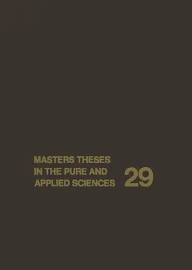 Shafer |  Masters Theses in the Pure and Applied Sciences | Buch |  Sack Fachmedien