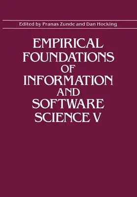 Hocking / Zunde | Empirical Foundations of Information and Software Science V | Buch | 978-1-4684-5864-0 | sack.de