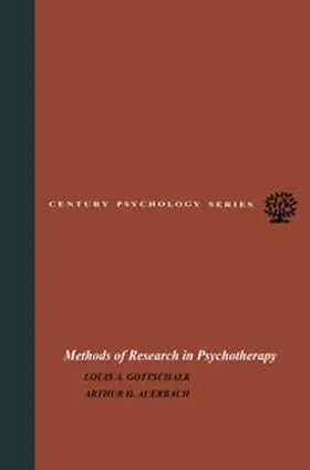 Gottschalk |  Methods of Research in Psychotherapy | eBook | Sack Fachmedien