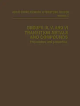 Connolly |  Groups IV, V, and VI Transition Metals and Compounds | eBook | Sack Fachmedien