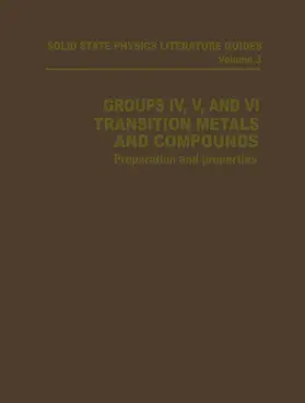 Connolly |  Groups IV, V, and VI Transition Metals and Compounds | Buch |  Sack Fachmedien