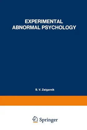 Zeigarnik |  Experimental Abnormal Psychology | Buch |  Sack Fachmedien