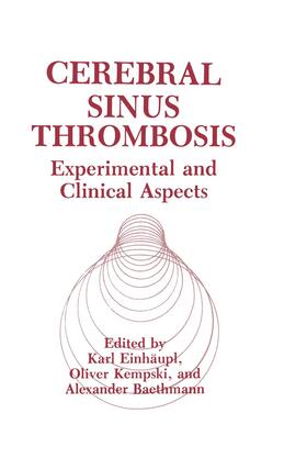 Baethmann / Kempski / Einhäupl | Cerebral Sinus Thrombosis | Buch | 978-1-4684-8201-0 | sack.de