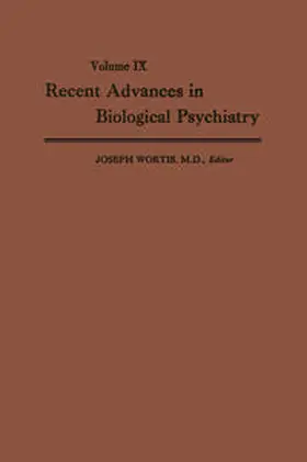 Wortis |  Recent Advances in Biological Psychiatry | eBook | Sack Fachmedien