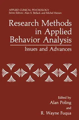 Poling / Fuqua |  Research Methods in Applied Behavior Analysis | eBook | Sack Fachmedien