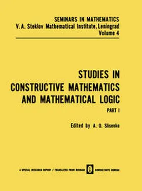 Slisenko |  Studies in Constructive Mathematics and Mathematical Logic | eBook | Sack Fachmedien